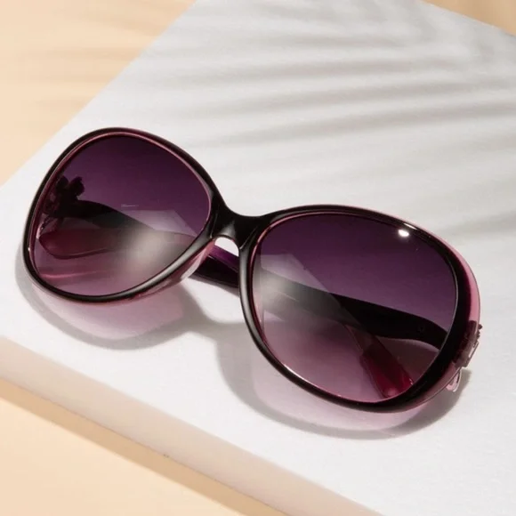 Purple Oversized Ombre Sunglasses Polarized New w Case - Picture 3 of 9